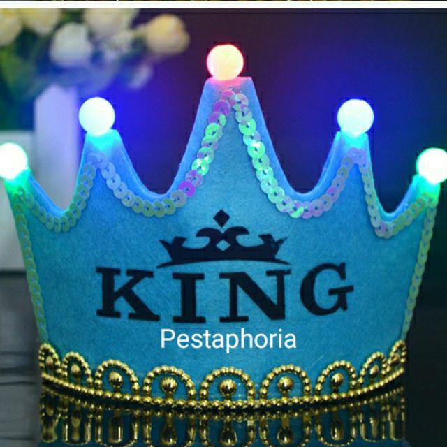 Mahkota LED/Crown LED Happy Birthday/Mahkota King/Princess