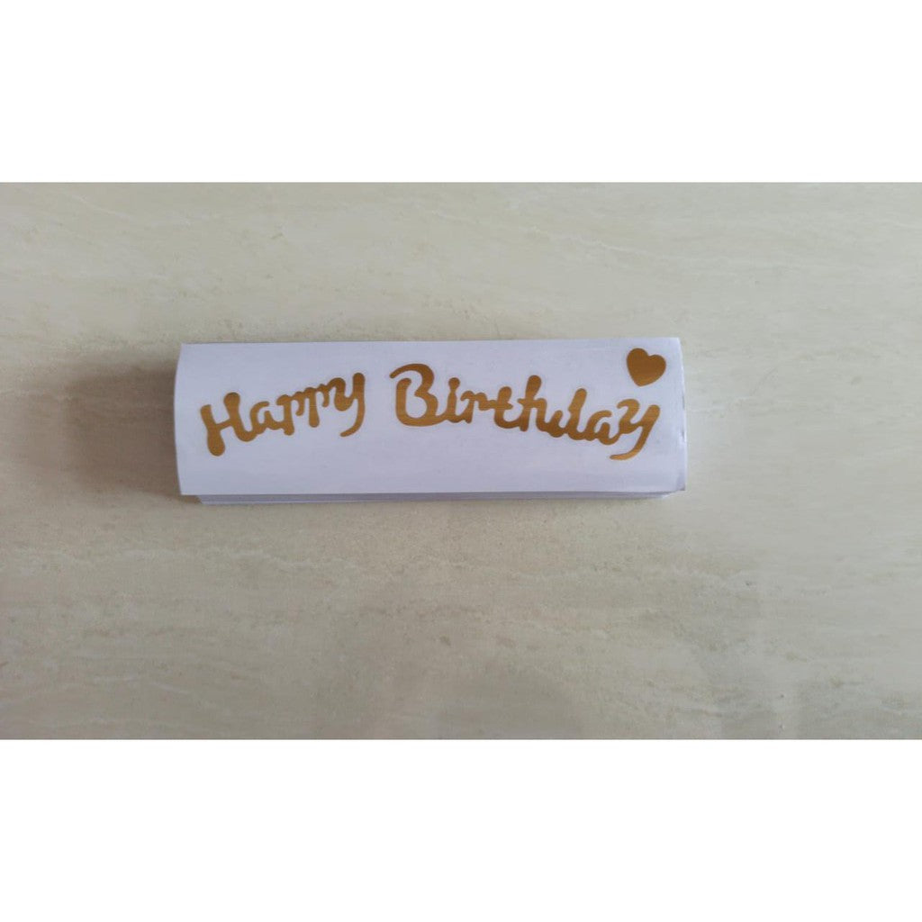 Stiker Bobo Balon PVC ukuran 5 x 16 cm untuk Balon 5 inch / Balloon Sticker Tulisan Happy Birthday / Love You