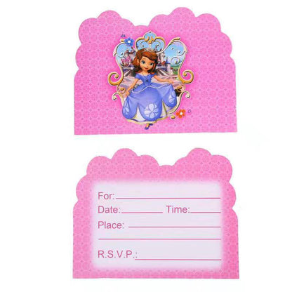 10 pcs Undangan Ulang Tahun / Invitation Birthday Card Karakter/Kartun