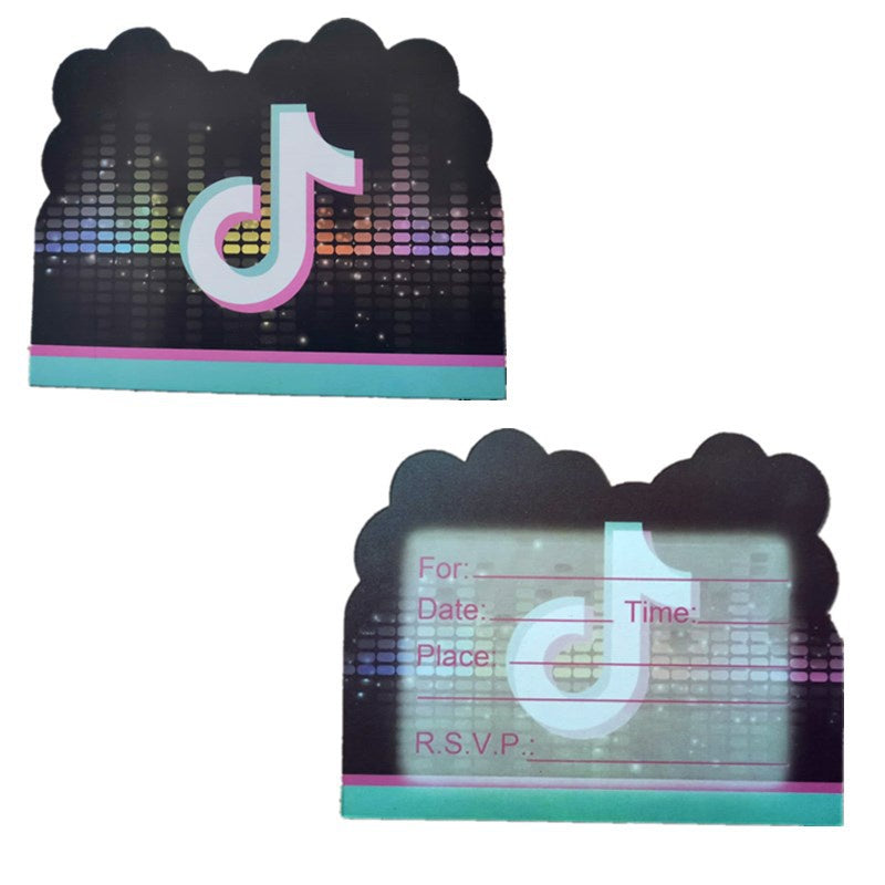 10 pcs Undangan Ulang Tahun / Invitation Birthday Card Karakter/Kartun