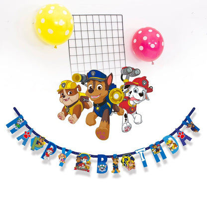 Bunting Flag / Banner Happy Birthday HBD Paw Patrol Model Huruf