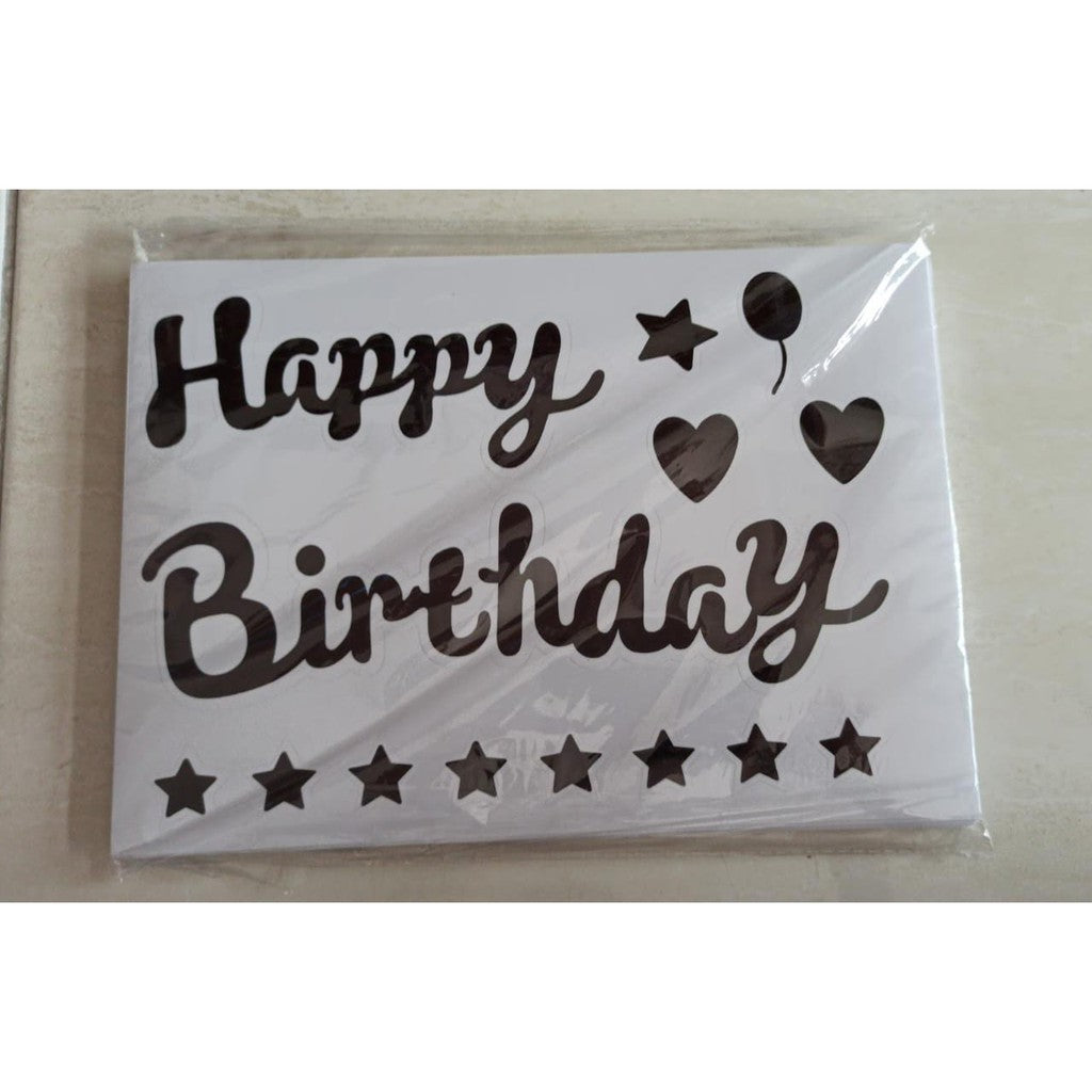 Stiker Bobo Balon PVC Ukuran 21 x 29 cm Balloon Sticker Tulisan Happy Birthday/I Love You/Graduation/Congrats