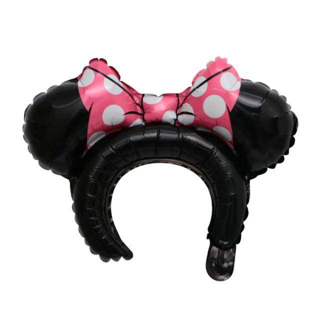 Balon Foil Bando / Headband Ballon Bentuk Kepala Hewan, Mickey, Minnie