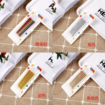 Lilin Ulang Tahun Panjang Metalik Gold / Silver / Pink / Multicolor isi 6 pcs / pack / Tall Candle