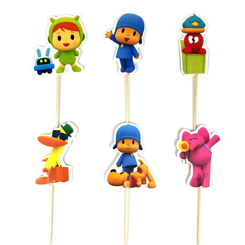 1 Pack isi 24 pcs Cake Topper / Hiasan Kue Karakter /Kartun