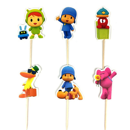 1 Pack isi 24 pcs Cake Topper / Hiasan Kue Karakter /Kartun