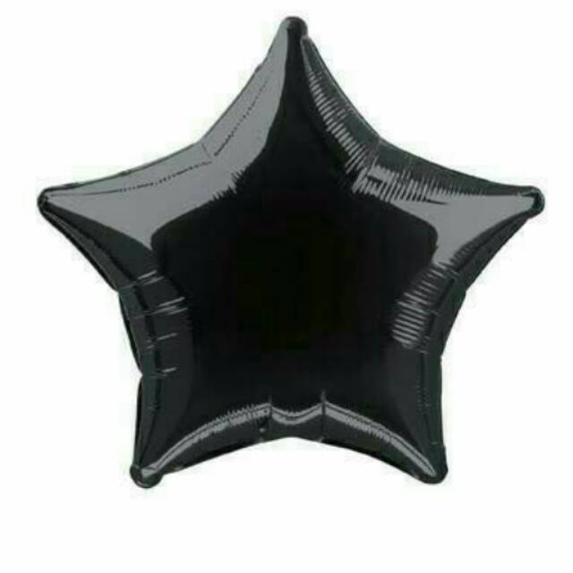 Balon Foil Star / Bintang / Hati / Love size 18 inch (45 cm) Warna Hitam Putih