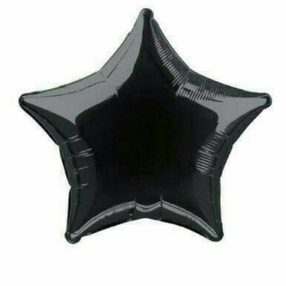 Balon Foil Star / Bintang / Hati / Love size 18 inch (45 cm) Warna Hitam Putih