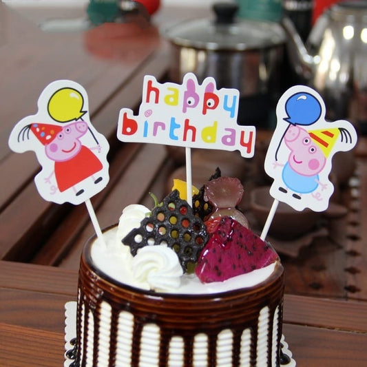 Cake Topper Happy Birthday Pepa Pig Balon