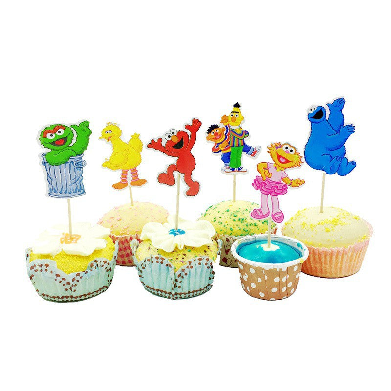 1 Pack isi 24 pcs Cake Topper / Hiasan Kue Karakter /Kartun