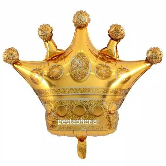 Balon Foil Mahkota / Crown Gold Jumbo