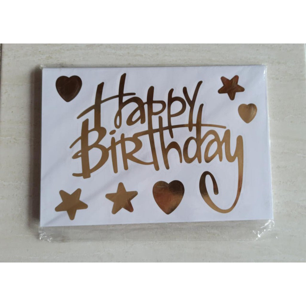 Stiker Bobo Balon PVC Ukuran 21 x 29 cm Balloon Sticker Tulisan Happy Birthday/I Love You/Graduation/Congrats
