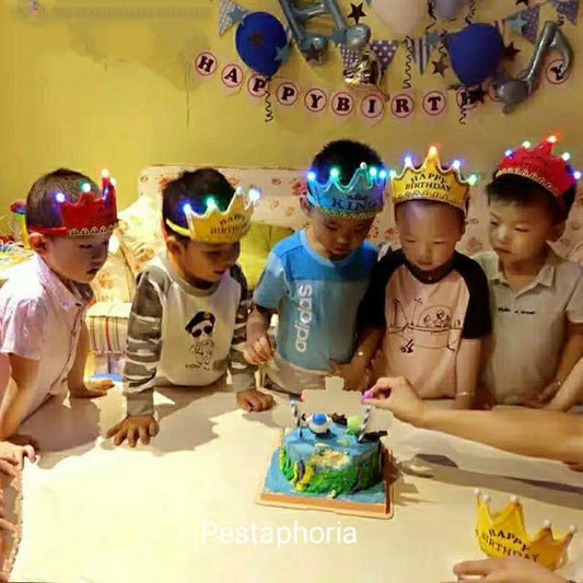 Mahkota LED/Crown LED Happy Birthday/Mahkota King/Princess