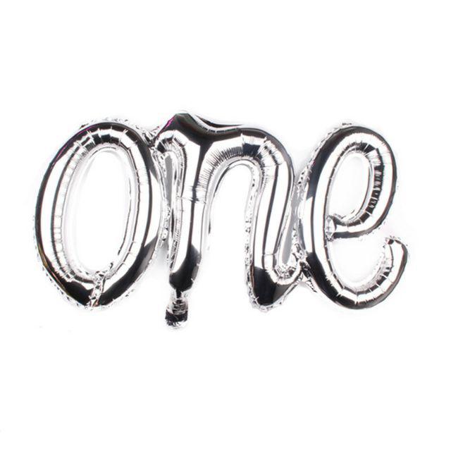 Balon Foil Tulisan One Latin Size 107 cm x 50 cm