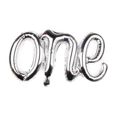 Balon Foil Tulisan One Latin Size 107 cm x 50 cm