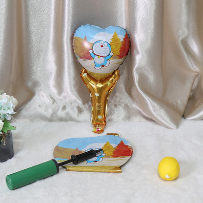 Balon Foil Pentung / Tongkat / Tenis / Handheld Hello Pepa Pig,Daisy Duck,Minnie Pink