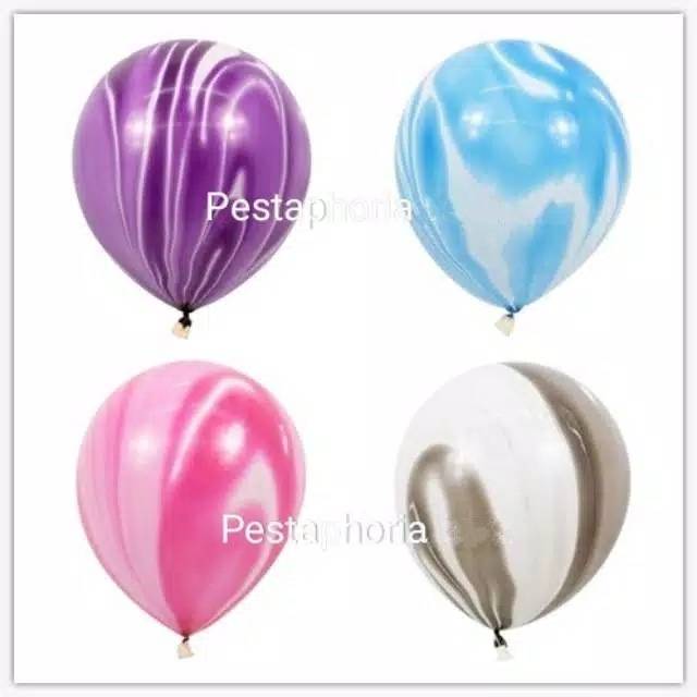 10 pcs Balon Latex / Lateks Marble Size 10 inch