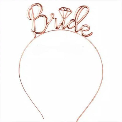 Bando / Headband Metal Tulisan Bride Aksesoris Bridal Shower / Bride To Be