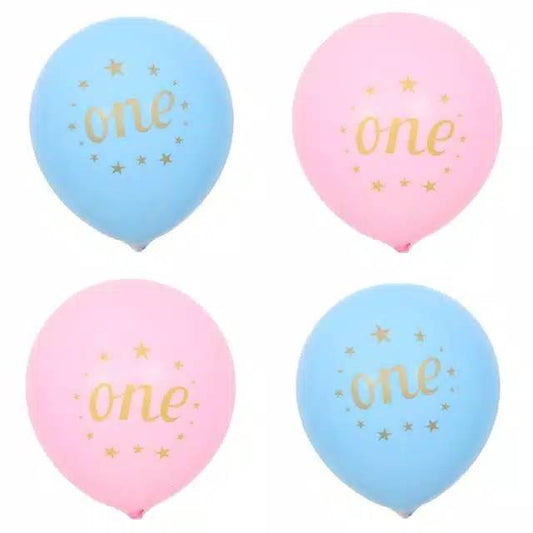 10 pcs Balon Latex / Latexs One untuk 1st Birthday Size 10 inch