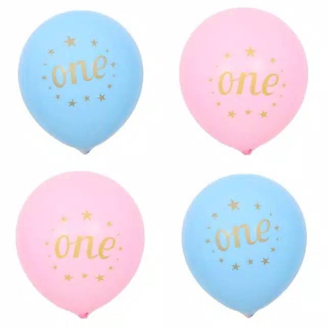 10 pcs Balon Latex / Latexs One untuk 1st Birthday Size 10 inch