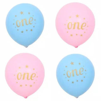 10 pcs Balon Latex / Latexs One untuk 1st Birthday Size 10 inch