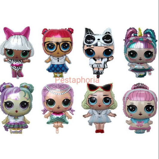 1 Set isi 8 Balon Foil LOL Surprise Doll Jumbo Size 83 cm