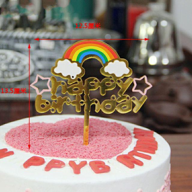 Cake Topper Acrylic / Akrilik Happy Birthday One & Unicorn/ Ariel Mermaid /Captain America / Rainbow