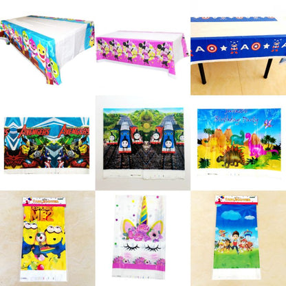 Taplak Meja Plastik Karakter/ Plastic Table Cover Karakter / Kartun