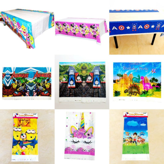Taplak Meja Plastik Karakter/ Plastic Table Cover Karakter / Kartun