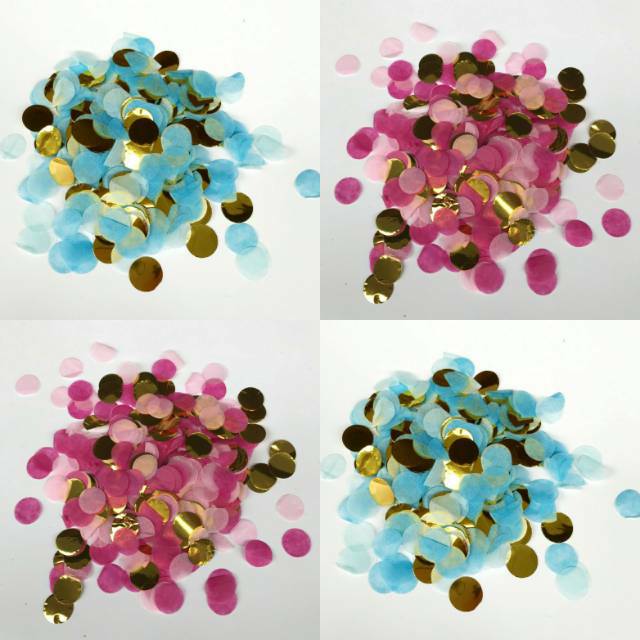 Confetti Mix Foil & Kertas Tissue isian Balon isi 10 gram ukuran 1 cm dan 1,5 cm