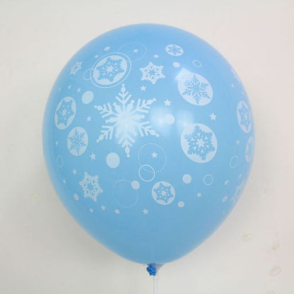 10 pcs Balon Latex Frozen Snowflake / Salju Size 12 inch