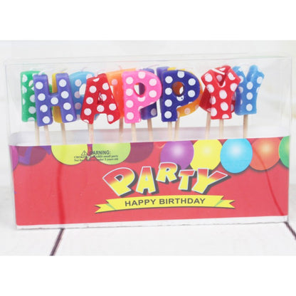 Lilin Ulang Tahun / Happy Birthday Candles Warna Warni Polkadot, Stripe, Polos