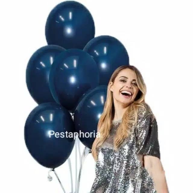 Balon Latex / Lateks 12 inch Warna Midnight Blue