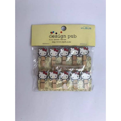 Wooden Clip Set Minion,Doraemon,Hello Kitty, My Little Pony/Penjepit Foto Kayu Karakter/Jepitan Kayu