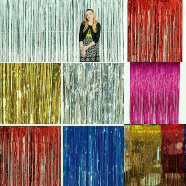 Foil Curtain / Tirai Foil Lebar 1 meter Panjang 2 Meter