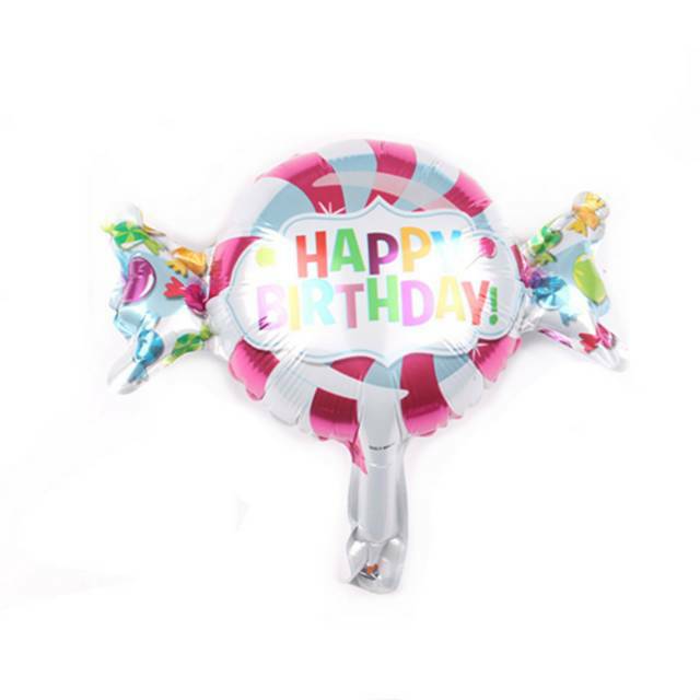 Balon Foil Happy Birthday Candy / Permen Mini