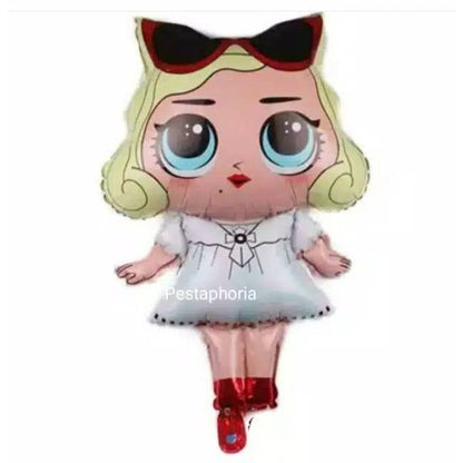 Balon Foil LOL Surprise Doll Diva, Mermaid,Unicorn, Student, White Skirt Jumbo Size 83 cm