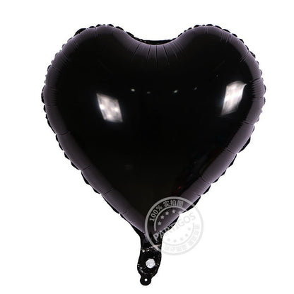 Balon Foil Star / Bintang / Hati / Love size 18 inch (45 cm) Warna Hitam Putih