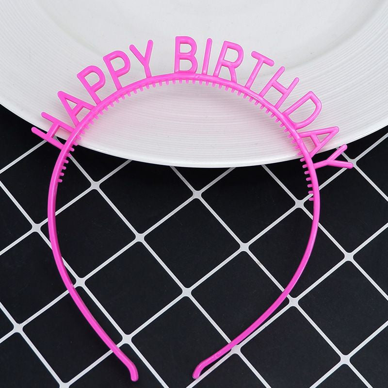 Bando Plastik / Headband Tulisan Happy Birthday