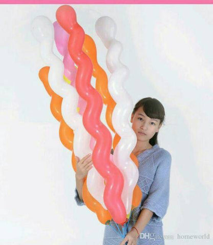Balon Latex / Lateks Spiral Tebal 4 gram/  Balon Twist / Balon Ulir 4 gram