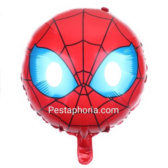 Balon Foil Bulat Kepala Baby Captain America Head , Baby Spiderman Head , Baby Batman Head 45 cm