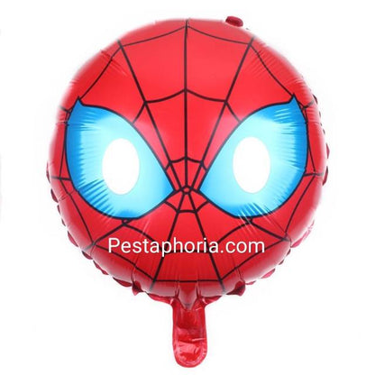 Balon Foil Bulat Kepala Baby Captain America Head , Baby Spiderman Head , Baby Batman Head 45 cm