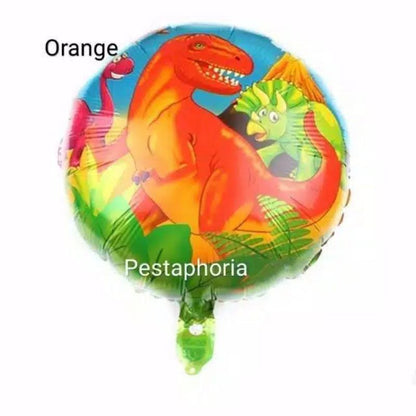 Balon Foil Bulat Dinosaurus / Dinosaur Size 45 cm