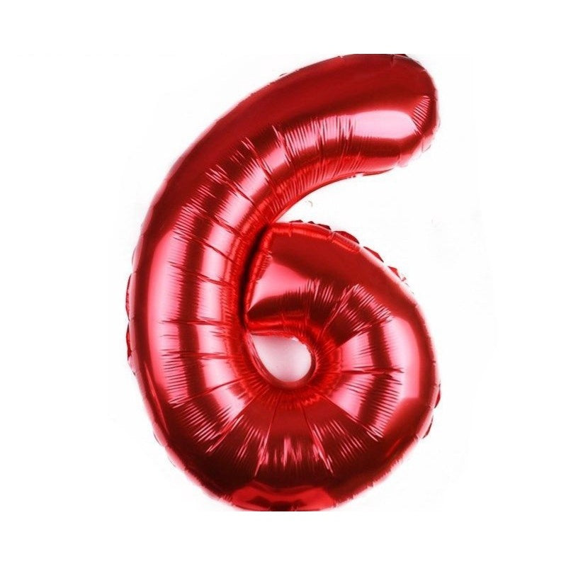Balon Foil Angka Merah Size 40 cm