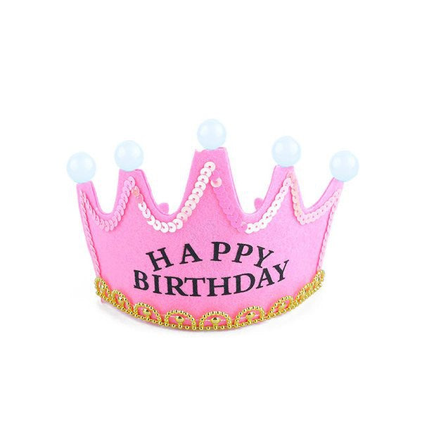 Mahkota LED/Crown LED Happy Birthday/Mahkota King/Princess