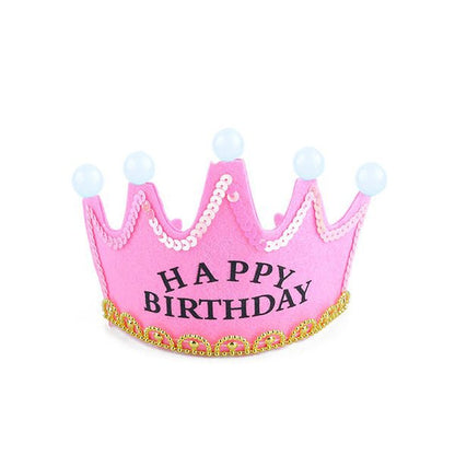 Mahkota LED/Crown LED Happy Birthday/Mahkota King/Princess