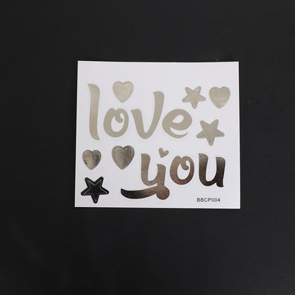 Stiker Bobo Balon PVC ukuran 12 x 12 cm / Balloon Sticker Tulisan Happy Birthday / Love You / Unicorn