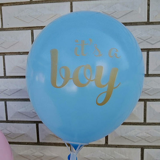 1 Set isi 10 pcs Balon Latex It's A Boy Size 12 inch