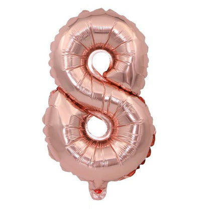 Balon Foil Angka Jumbo Size 80 cm Warna Rose Gold