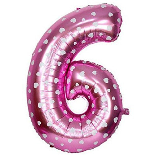 Balon Foil Angka Pink Size 40 cm